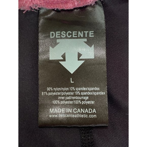 Descente Cycling Shorts Women's L Black/Pink Logo Thick Chamois Racing Riding - Picture 4 of 7